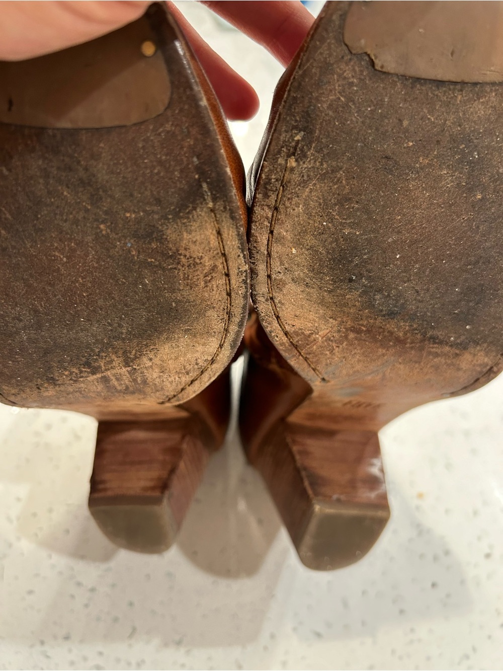 Frye Judith Leather Zip Booties Sz 9 - Picture 8 of 9